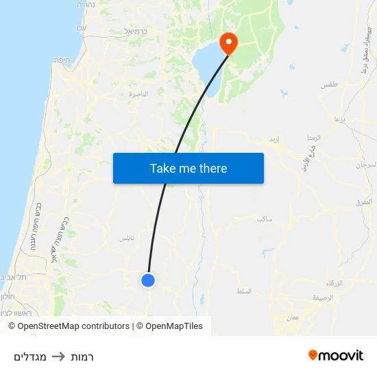 מגדלים to רמות map