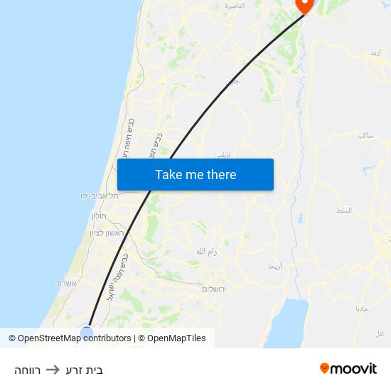 רווחה to בית זרע map