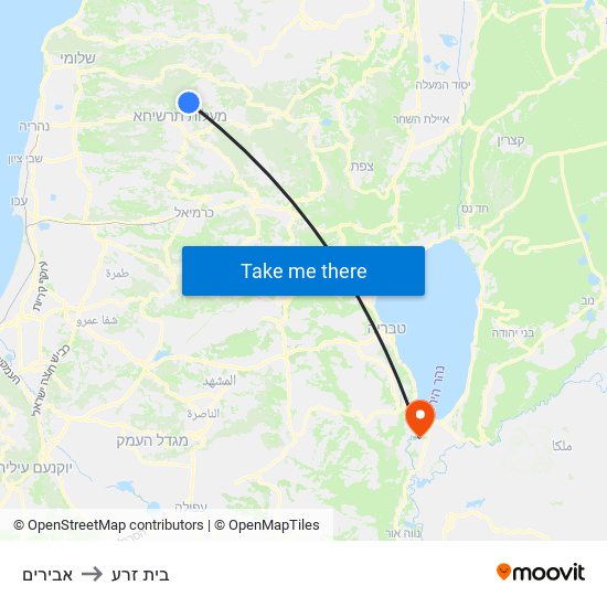 אבירים to בית זרע map