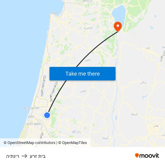 רינתיה to בית זרע map