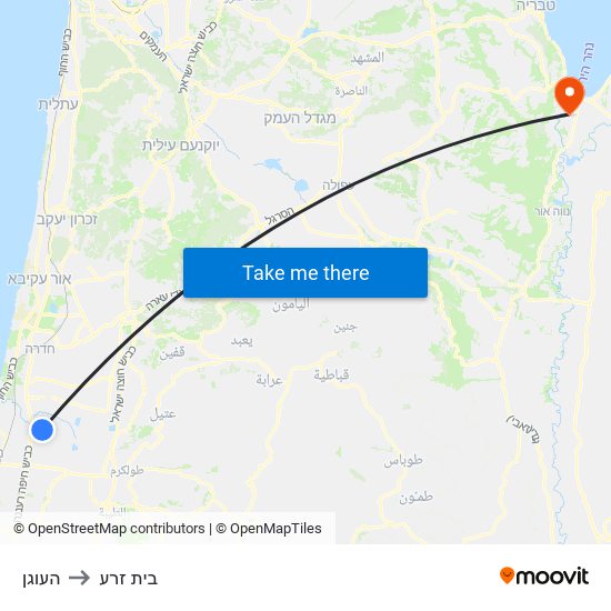 העוגן to בית זרע map