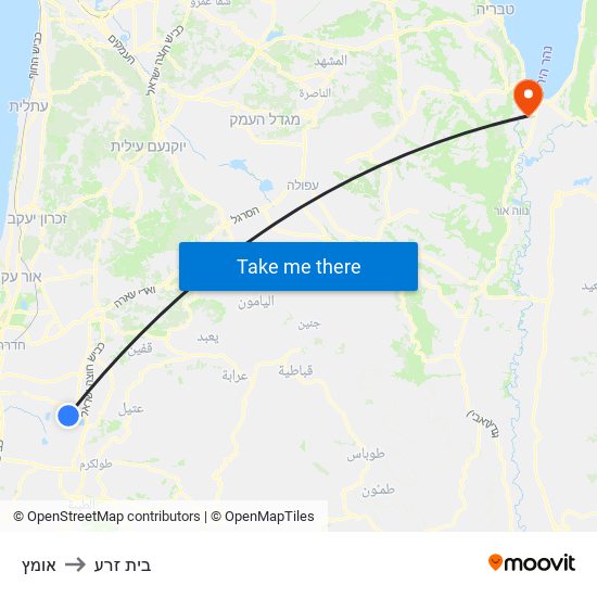 אומץ to בית זרע map