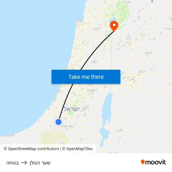 בטחה to שער הגולן map
