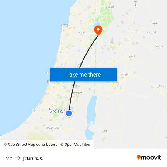 חגי to שער הגולן map
