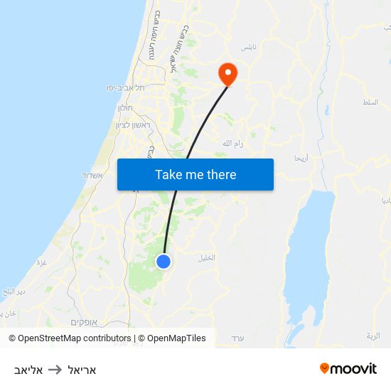 אליאב to אריאל map