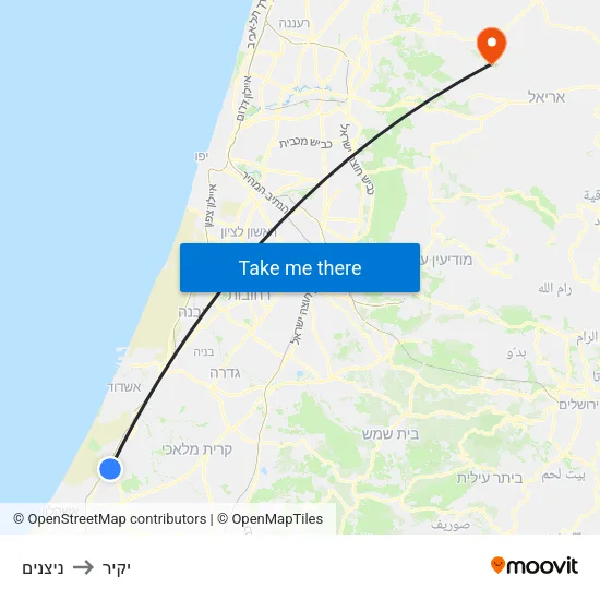 ניצנים to יקיר map