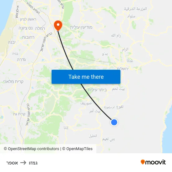 אספר to גמזו map