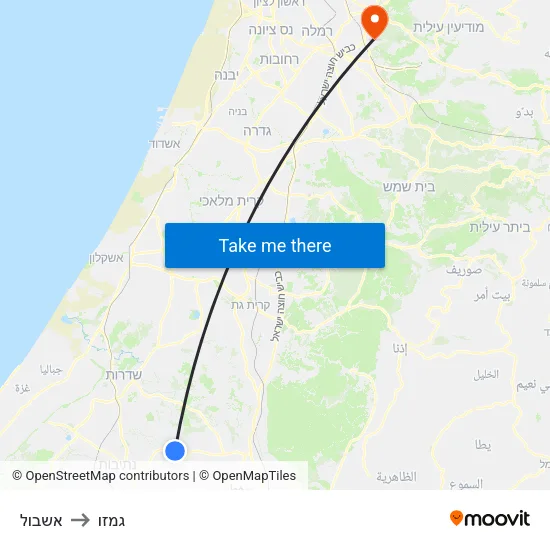 אשבול to גמזו map