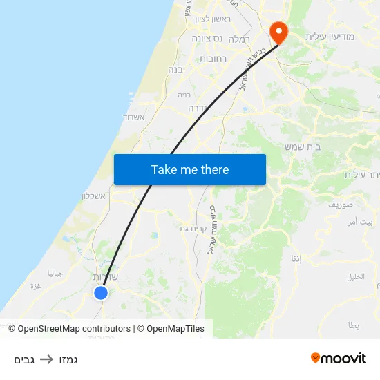 גבים to גמזו map