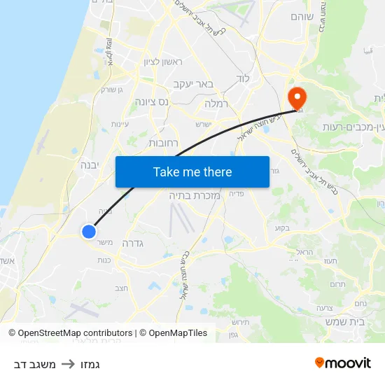 משגב דב to גמזו map