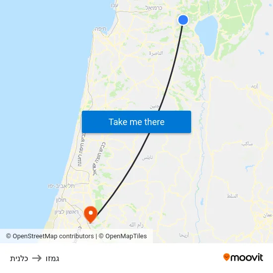 כלנית to גמזו map
