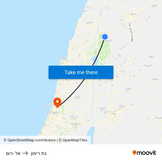 אל -רום to גת רימון map