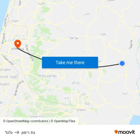 גלגל to גת רימון map