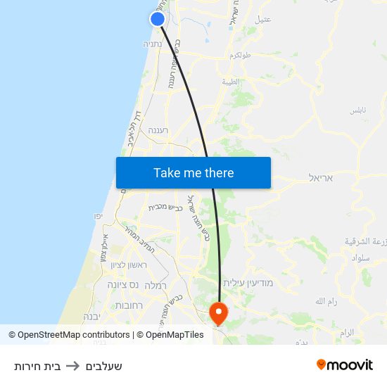 בית חירות to שעלבים map