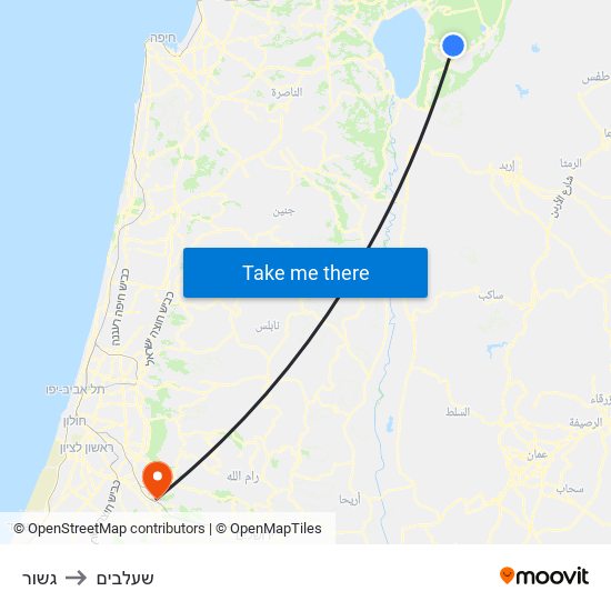 גשור to שעלבים map