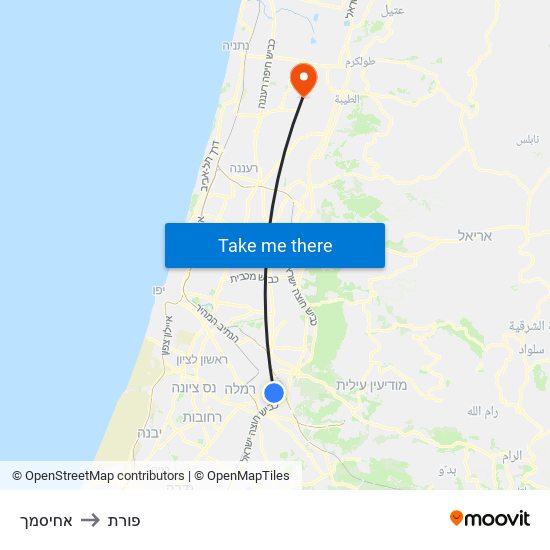 אחיסמך to פורת map