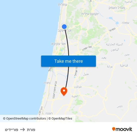 פוריידיס to פורת map