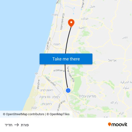 חדיד to פורת map