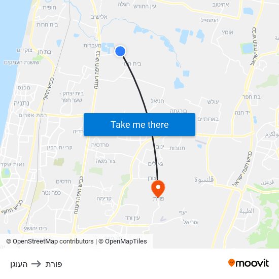 העוגן to פורת map