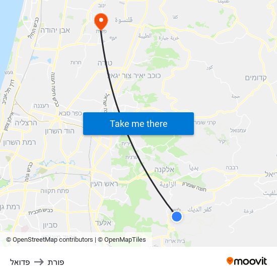 פדואל to פורת map