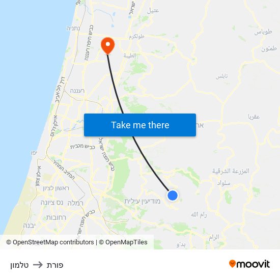 טלמון to פורת map