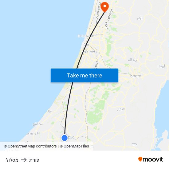 מסלול to פורת map