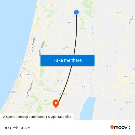 גבע to אלעזר map