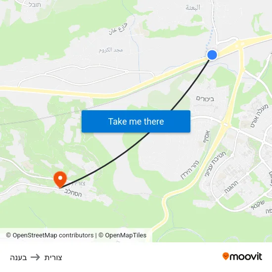 בענה to צורית map