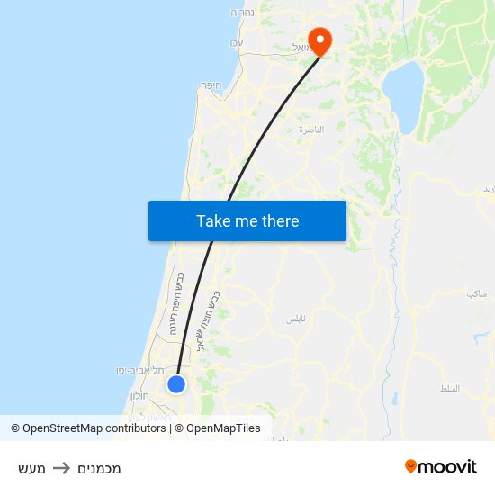 מעש to מכמנים map