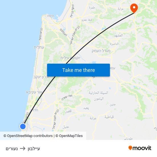 נעורים to עיילבון map