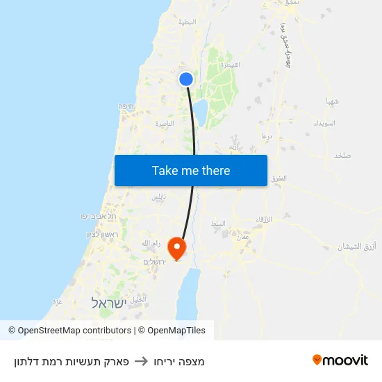 פארק תעשיות רמת דלתון to מצפה יריחו map