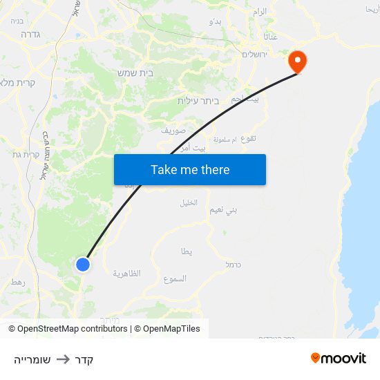 שומרייה to קדר map