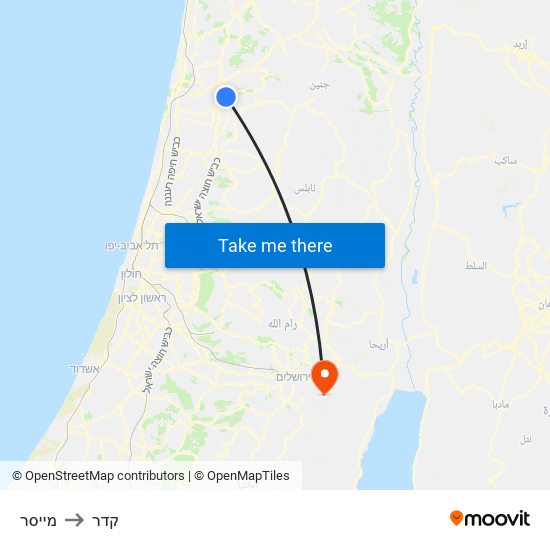 מייסר to קדר map