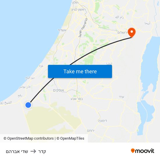 שדי אברהם to קדר map