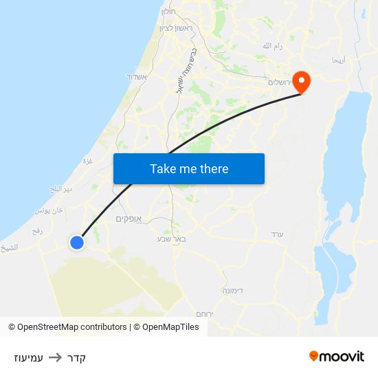 עמיעוז to קדר map