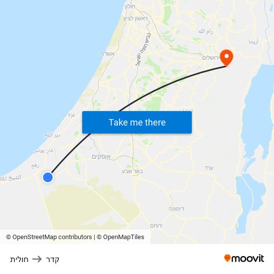 חולית to קדר map