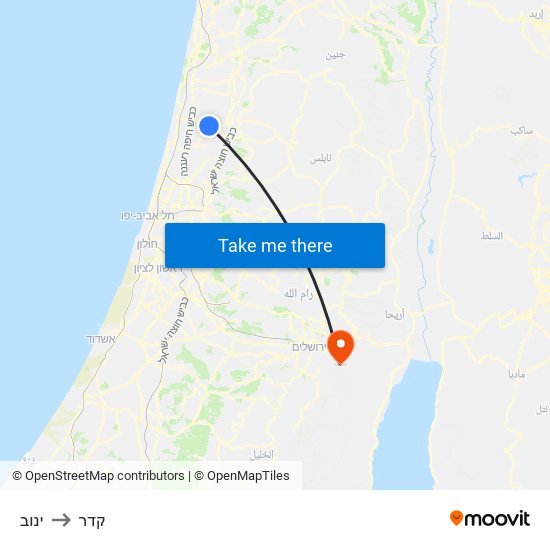 ינוב to קדר map