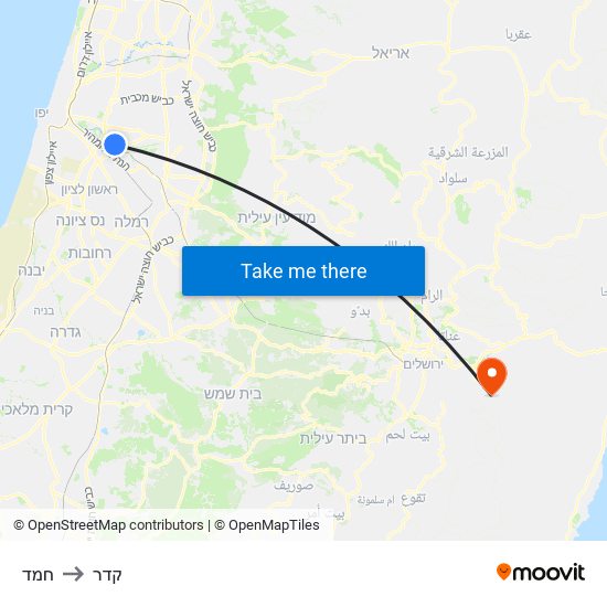 חמד to קדר map