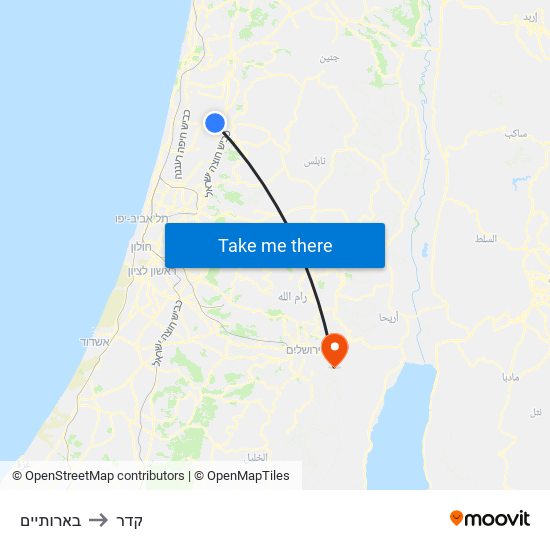 בארותיים to קדר map