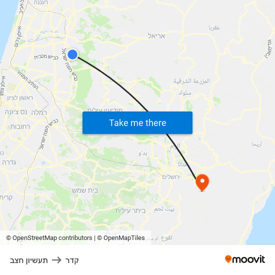 תעשיון חצב to קדר map