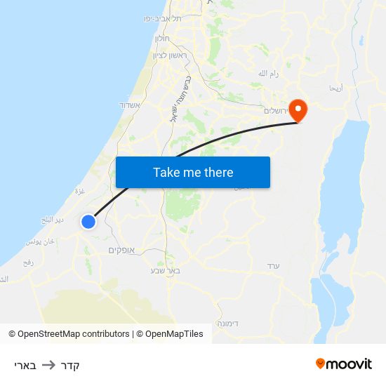 בארי to קדר map