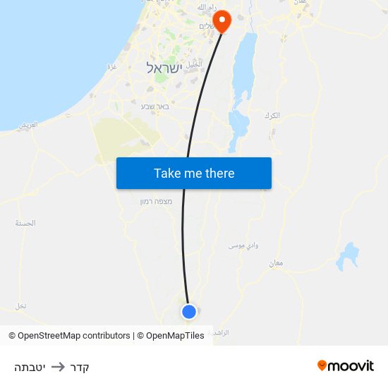 יטבתה to קדר map