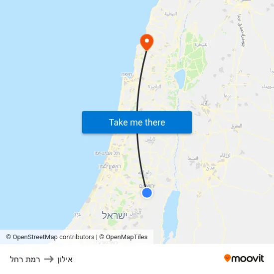 רמת רחל to אילון map