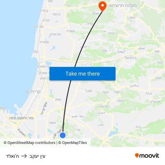 ח'ואלד to עין יעקב map