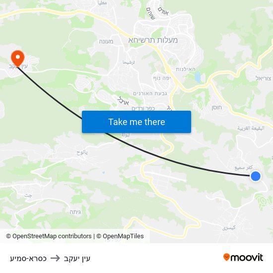 כסרא-סמיע to עין יעקב map