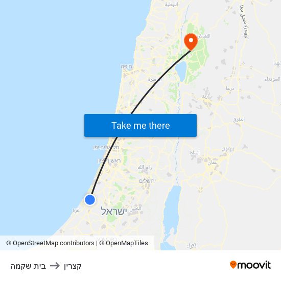 בית שקמה to קצרין map