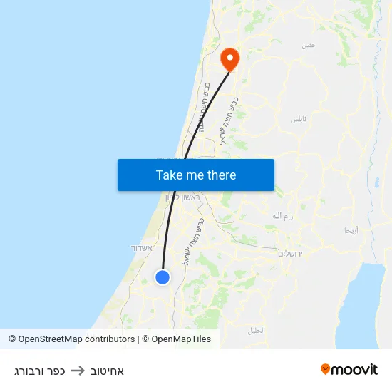 כפר ורבורג to אחיטוב map