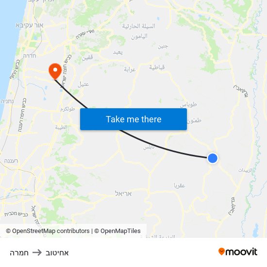 חמרה to אחיטוב map