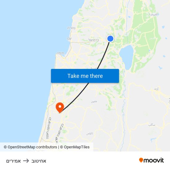 אמירים to אחיטוב map