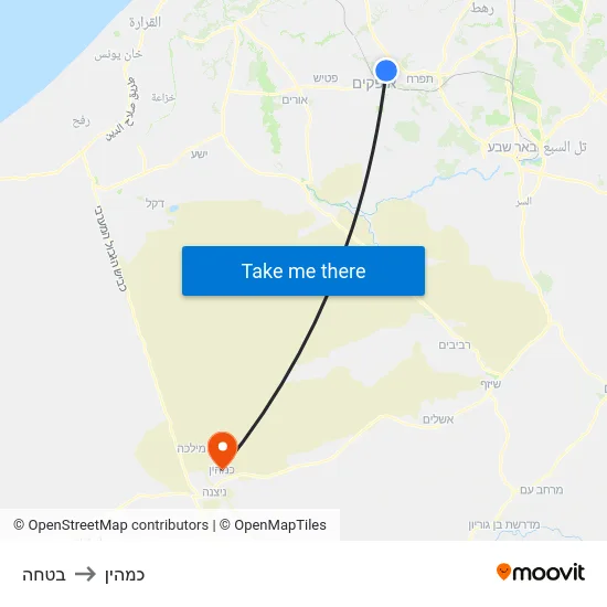 בטחה to כמהין map